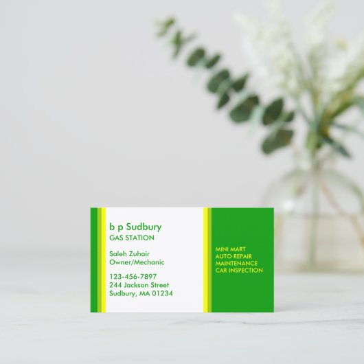 Visitenkarte für Tankstellen (Stehend Vorderseite)