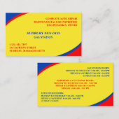 Visitenkarte für Tankstellen (Vorne/Hinten)