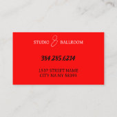 Visitenkarte für Tanzstunden (Rückseite)