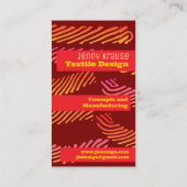 Visitenkarte für Textildesign (Rückseite)