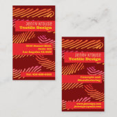 Visitenkarte für Textildesign (Vorne/Hinten)