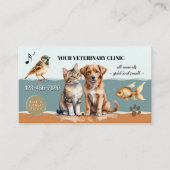Visitenkarte für tierärztliche Versorgung Terminkarte (Vorderseite)