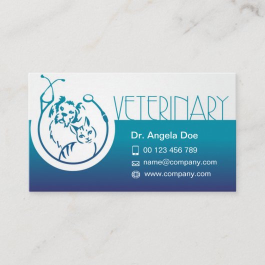 Visitenkarte für Tierklinik (Vorderseite)
