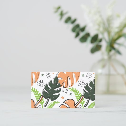 Visitenkarte für tropische Blätter (Stehend Vorderseite)