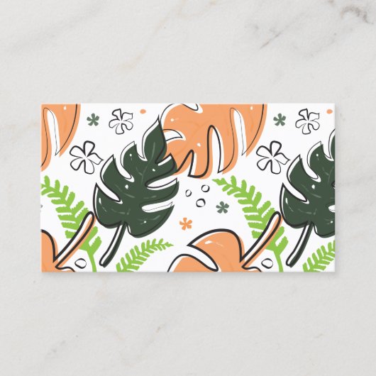 Visitenkarte für tropische Blätter (Vorderseite)