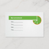 Visitenkarte für übenden Diätetiker Terminkarte (Rückseite)