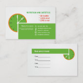 Visitenkarte für übenden Diätetiker Terminkarte (Vorne/Hinten)