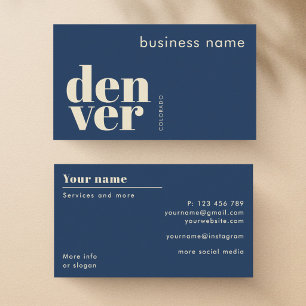 Visitenkarte für Unternehmen in Denver Colorado