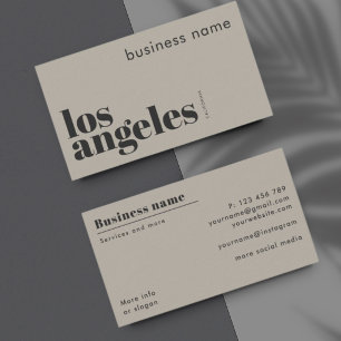 Visitenkarte für Unternehmen in Los Angeles LA Kal