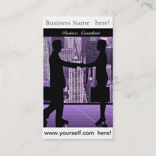 Visitenkarte für Unternehmensberater (Vorderseite)