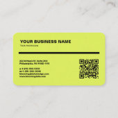 Visitenkarte für Unternehmer (Rückseite)