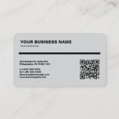 Visitenkarte für Unternehmer (Rückseite)