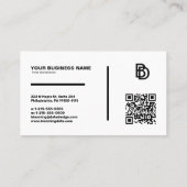 Visitenkarte für Unternehmer (Rückseite)