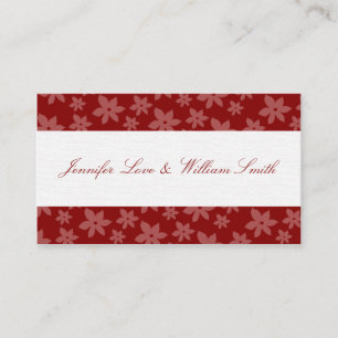 Visitenkarte für Veranstaltungen und Hochzeiten re Begleitkarte