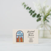 Visitenkarte für verkettete Glaskünstler (Stehend Vorderseite)