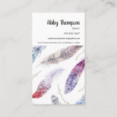 Visitenkarte für vertikale Aquarellfarben (Rückseite)