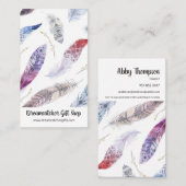 Visitenkarte für vertikale Aquarellfarben (Vorne/Hinten)