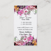 Visitenkarte für verzauberte Blume (Rückseite)