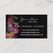 Visitenkarte für verzauberte Blume (Rückseite)