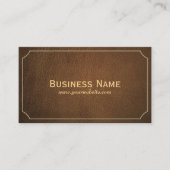 Visitenkarte für Vintage Lederprüfer (Vorderseite)