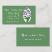 Visitenkarte für Violets zur Personalisierung (Vorne/Hinten)