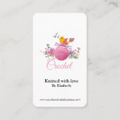 Visitenkarte für Vogel Stricknadeln (Vorderseite)