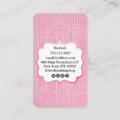 Visitenkarte für Vogel Stricknadeln (Rückseite)