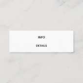 Visitenkarte für Wasserfarben (Rückseite)