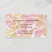 Visitenkarte für Wasserfarben (Rückseite)