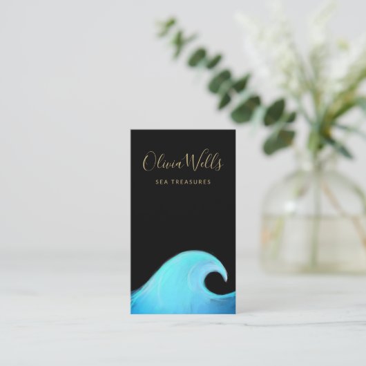 Visitenkarte für Wasserfarben an der Küste (Stehend Vorderseite)