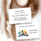 Visitenkarte für Wasserfarben-Pilates