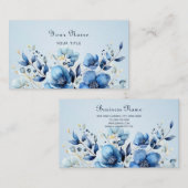 Visitenkarte für Wasserfarbenblumen (Vorne/Hinten)