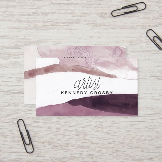 Visitenkarte für Wasserfarbenmaler (Vorderseite/Rückseite Beispiel)