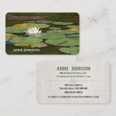 Visitenkarte für Wasserlilie (Vorne/Hinten)