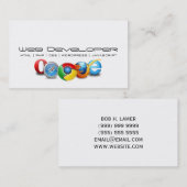 Visitenkarte für Webentwickler (Vorne/Hinten)
