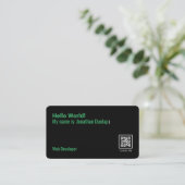Visitenkarte für Webentwickler (Stehend Vorderseite)