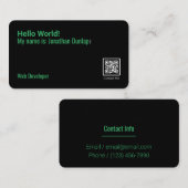 Visitenkarte für Webentwickler (Vorne/Hinten)