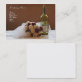 Visitenkarte für Wedding Bouquet & Wein (Vorne/Hinten)