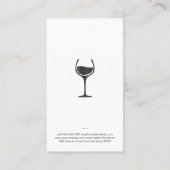 Visitenkarte für Wein und Cup und Schiefer (Rückseite)