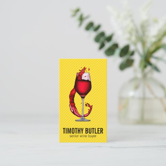 Visitenkarte für Weinglas (Stehend Vorderseite)