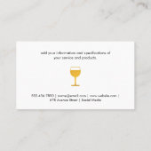 Visitenkarte für Weinglas (Rückseite)