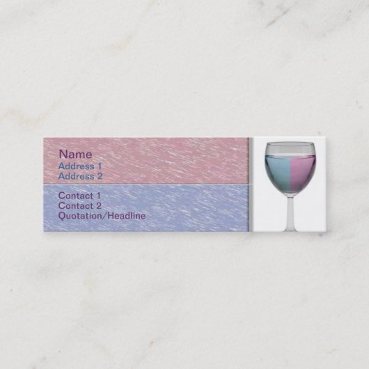 Visitenkarte für Weinglas (Vorderseite)