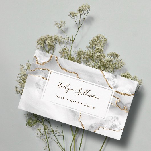 Visitenkarte für weiß und gold