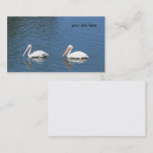 Visitenkarte für weiße Pelikane (Vorne/Hinten)