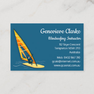 Visitenkarte für Windsurfen