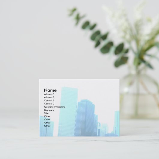 Visitenkarte für Wolkenkratzer (Stehend Vorderseite)