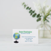 Visitenkarte für World Globe Teachers Terminkarte (Stehend Vorderseite)