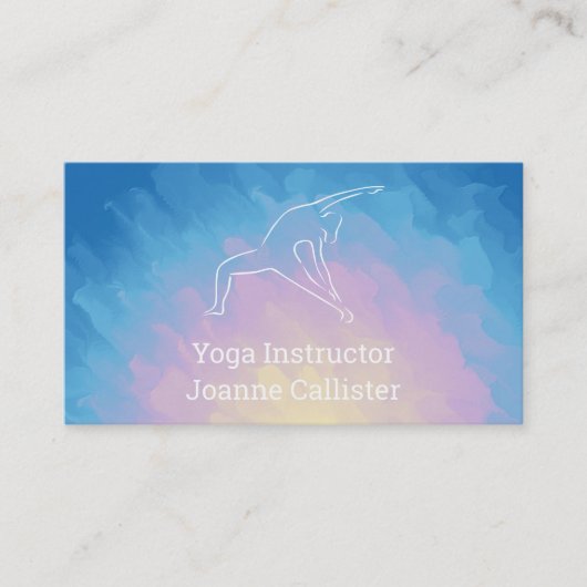 Visitenkarte für Yoga- oder Pilates-Lehrer (Vorderseite)