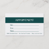 Visitenkarte für Zahnärzte (Rückseite)