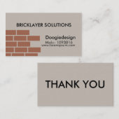 Visitenkarte für Ziegeleien (Vorne/Hinten)